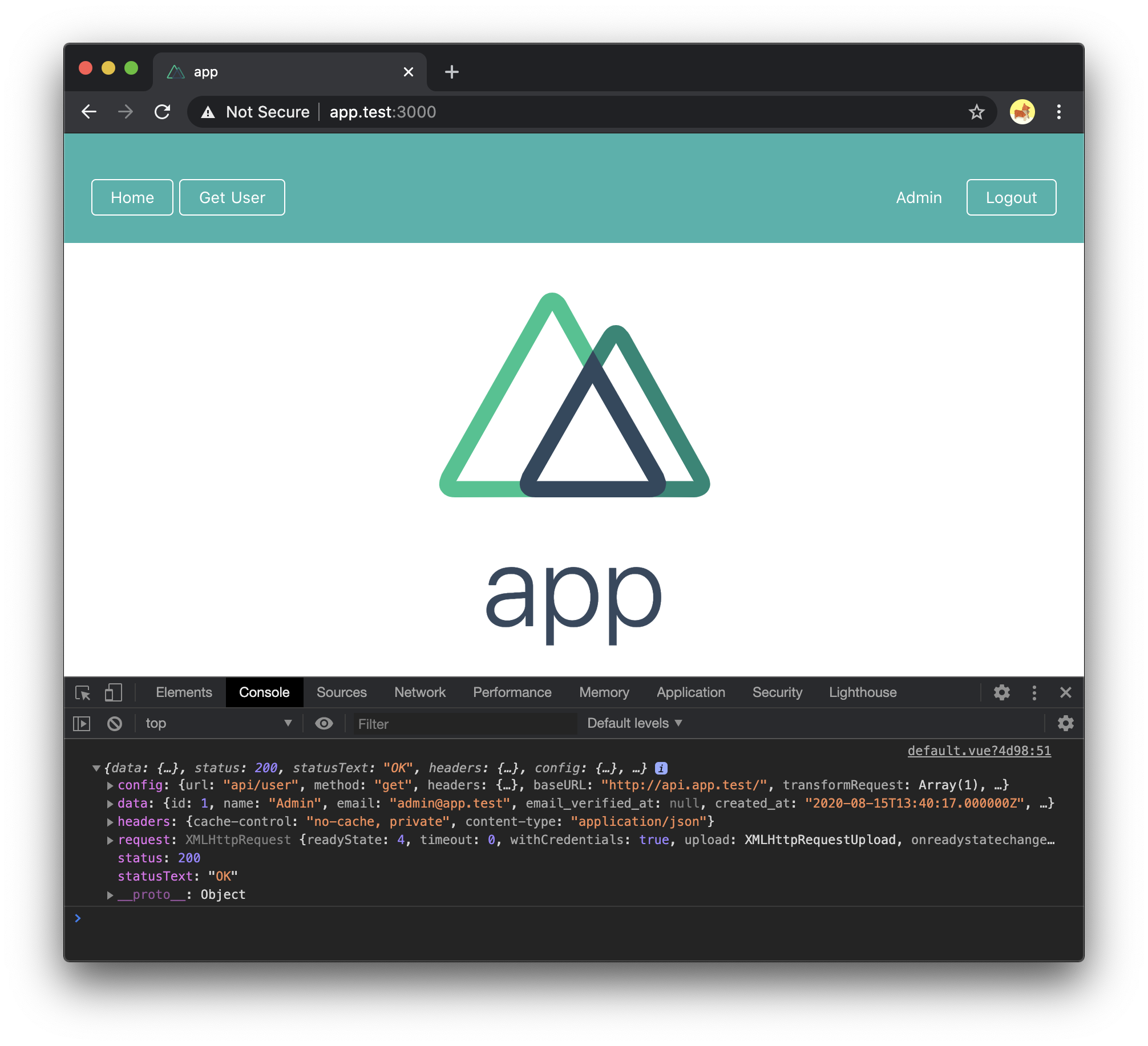 Laravel API/w Sanctum and VueJS Front-End App/w Nuxt